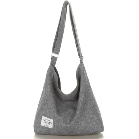 Covelin Women's Retro Large Size Canvas Shoulder Bag Hobo Crossbody Handbag - Picture 1 of 7